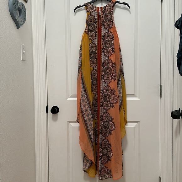 Versona printed flowy maxi dress with sheer overlay - Picture 7 of 13